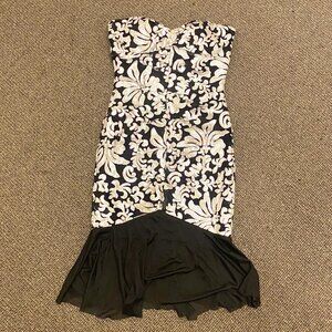 Black & Sequin XSCAPE Brand Sleeveless Dress / Midi Mermaid Gown / Womens 8